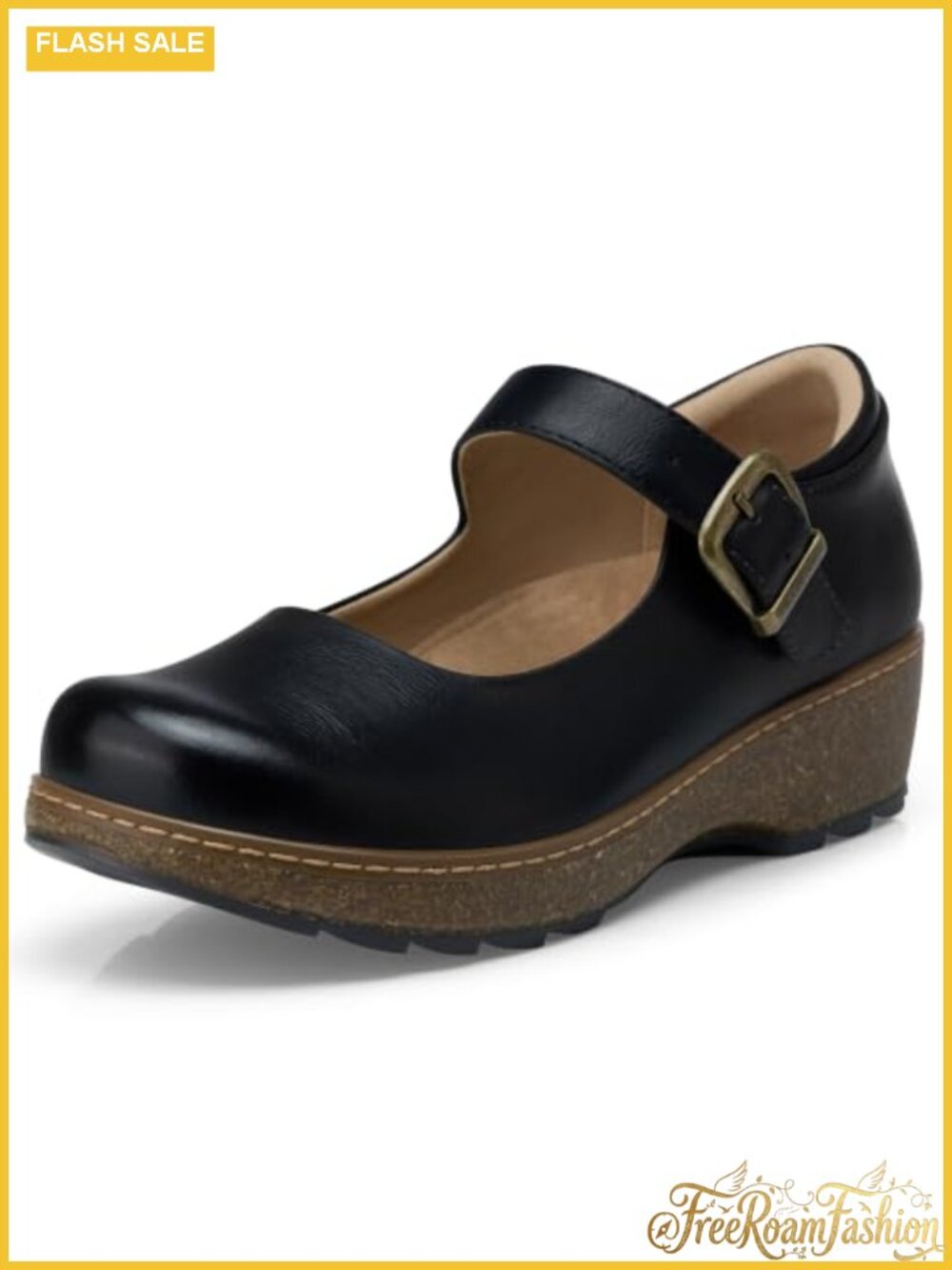 Mary Jane Pumps Faux Leather Arch Support Comfort Work Shoes